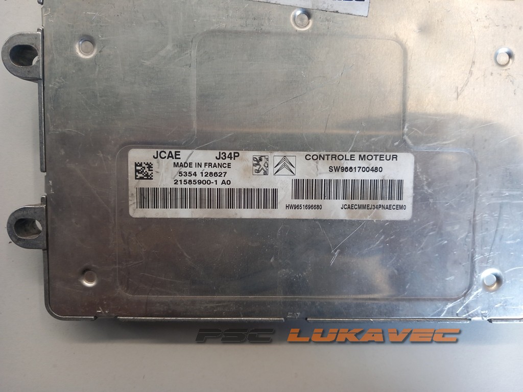 CITROEN C3 1.4 KOMPJUTER MOTORA SW9661700480 21585900-1 5354 128627