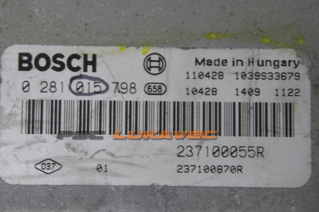 RENAULT SCENIC 3 KOMPJUTER 1.9 DCI 130 KS 0281015798 EDC16C36